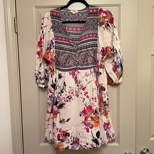 UMGEE boho short summer dress with sleeves - size Large
